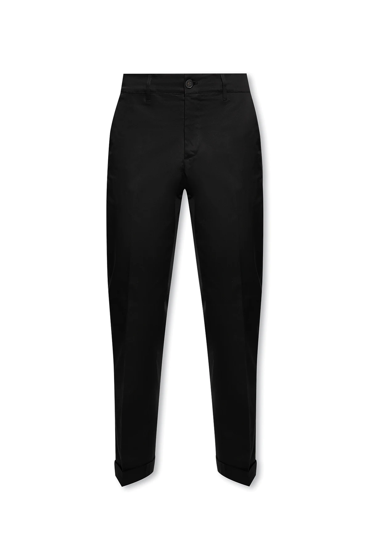 Cotton pleat-front trousers