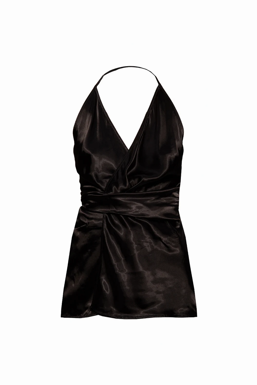 Satin top with tie detail