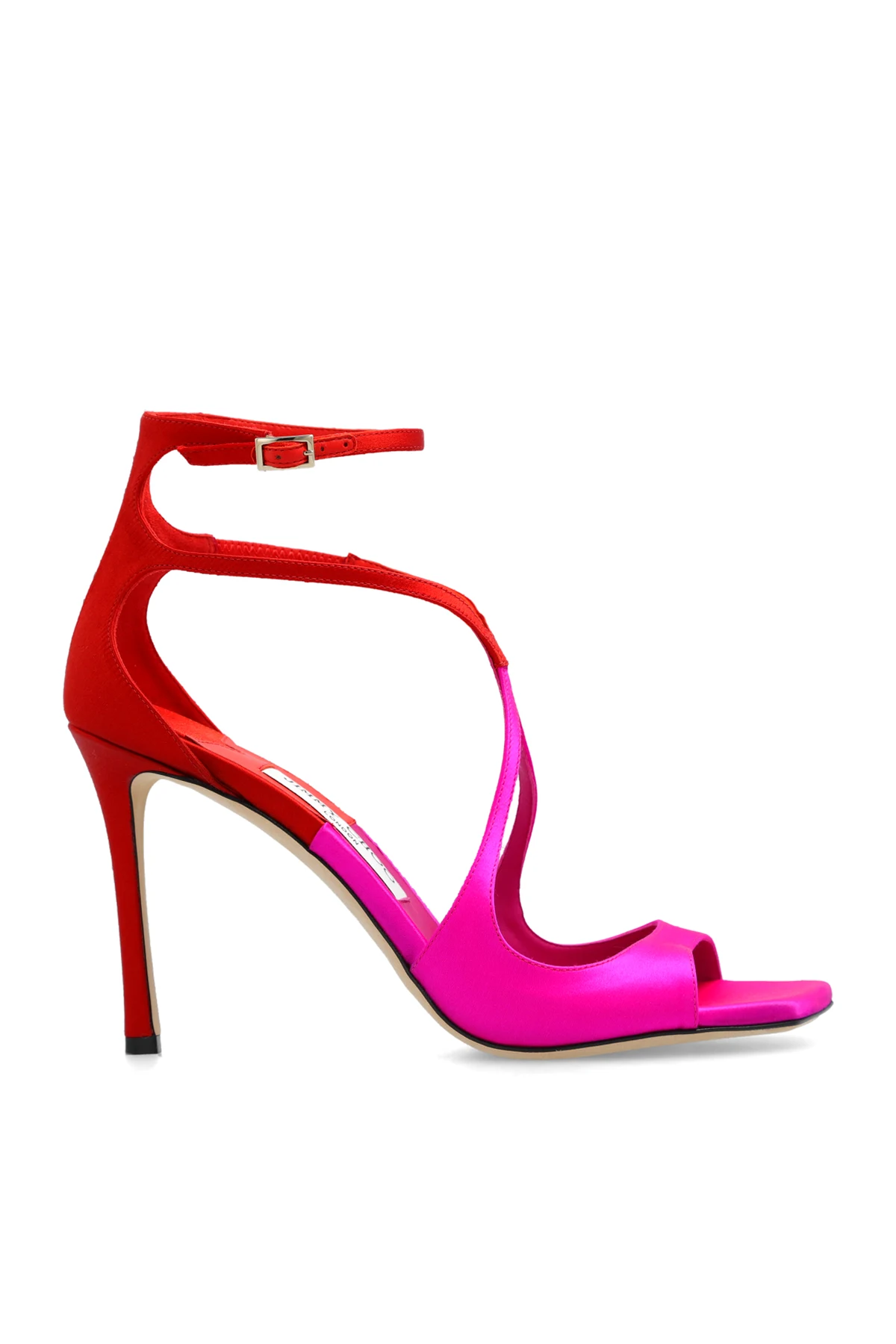 ‘Azia’ heeled sandals in satin