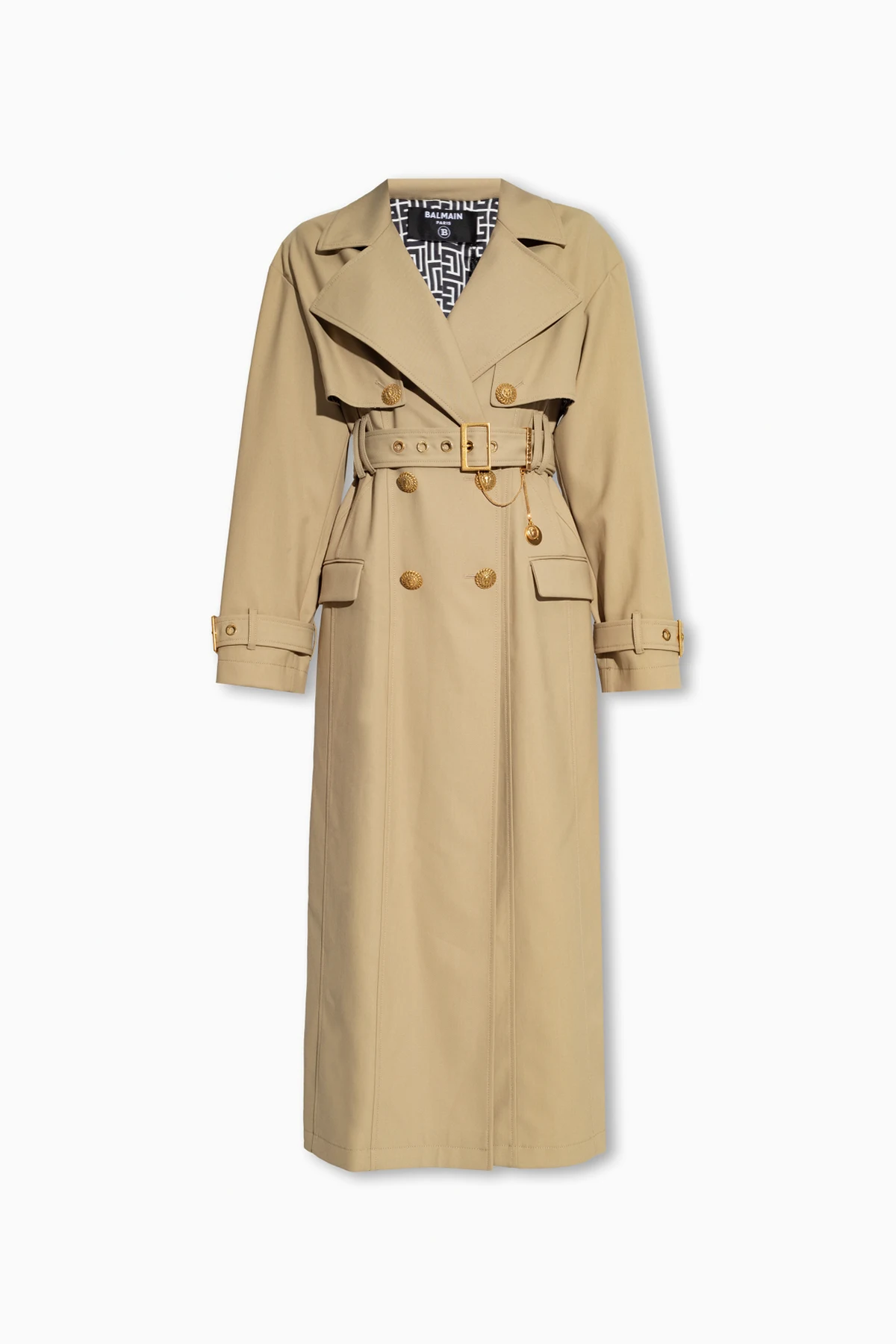 Trench coat with logo
