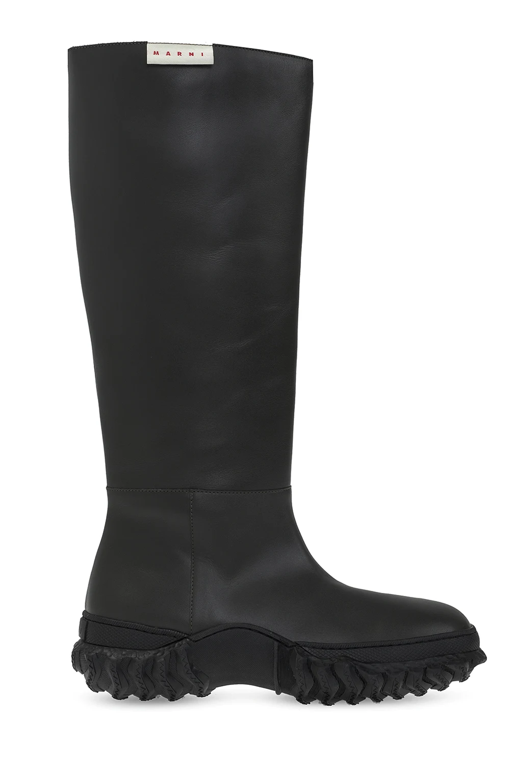 Leather knee-high boots