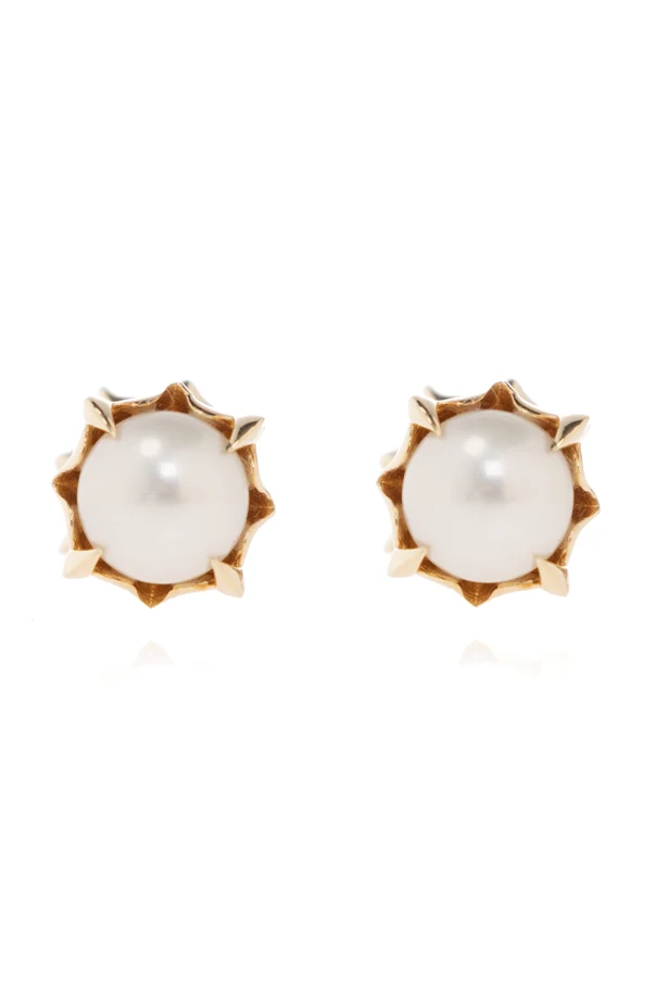 GOLD Earrings with pearls