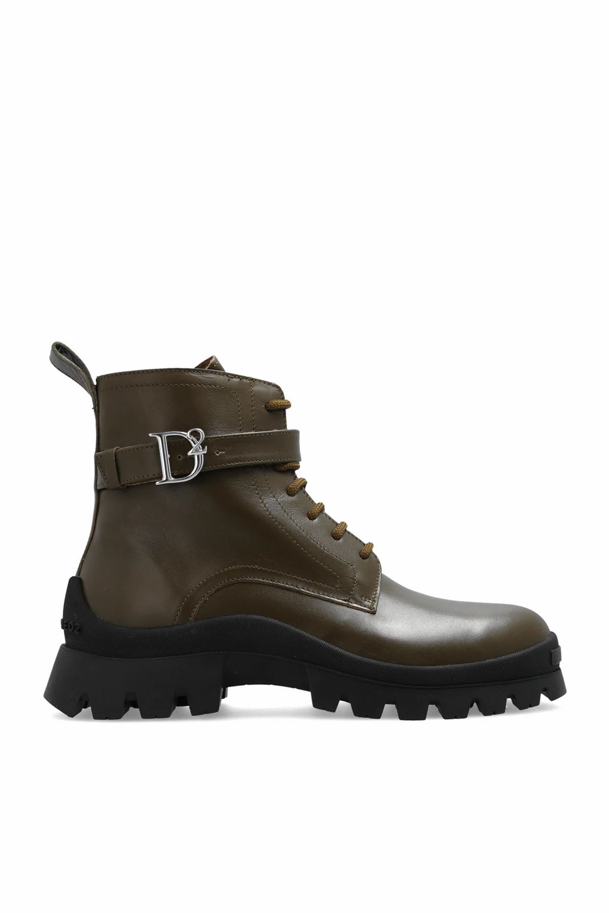 Leather combat boots