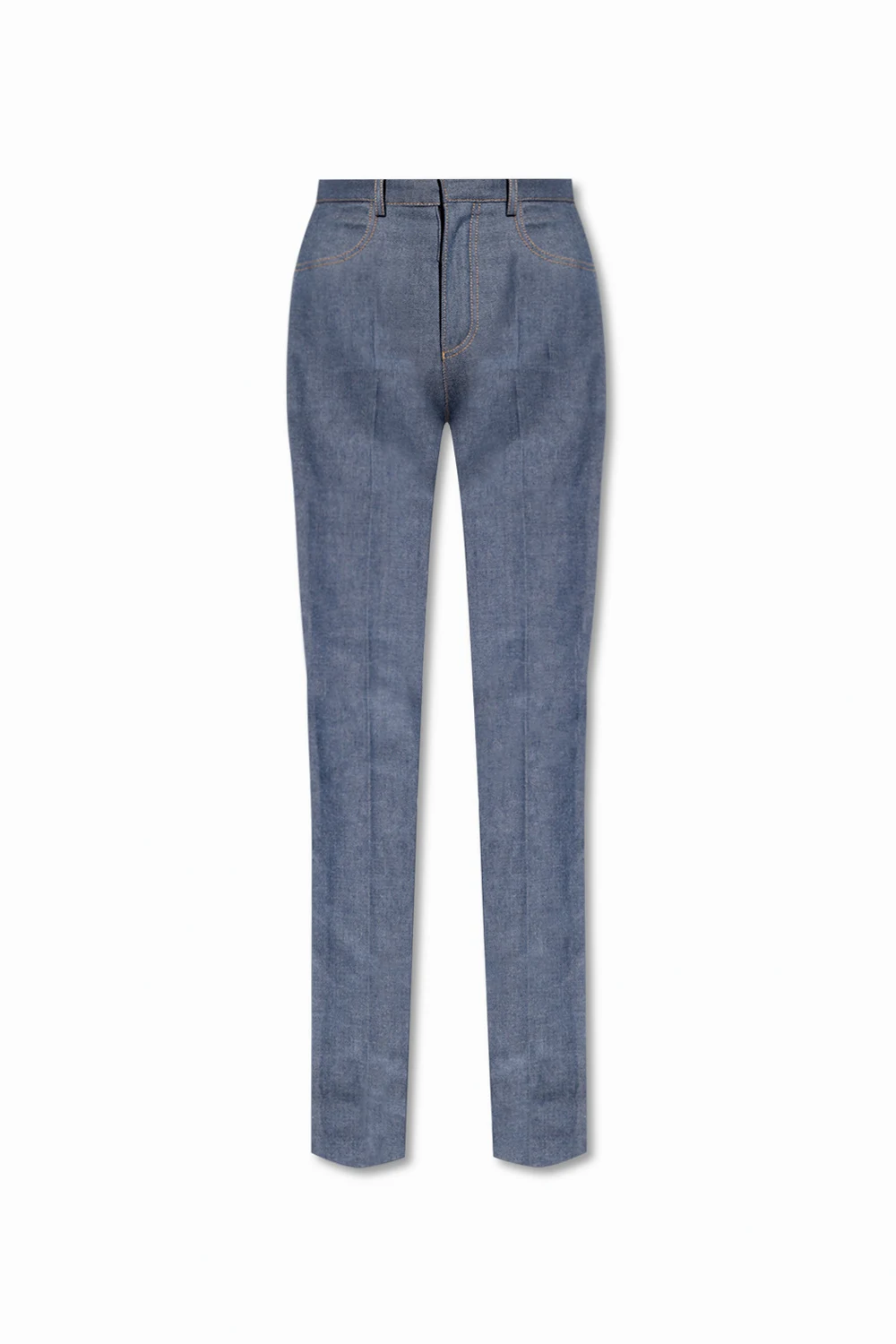 High-waisted jeans