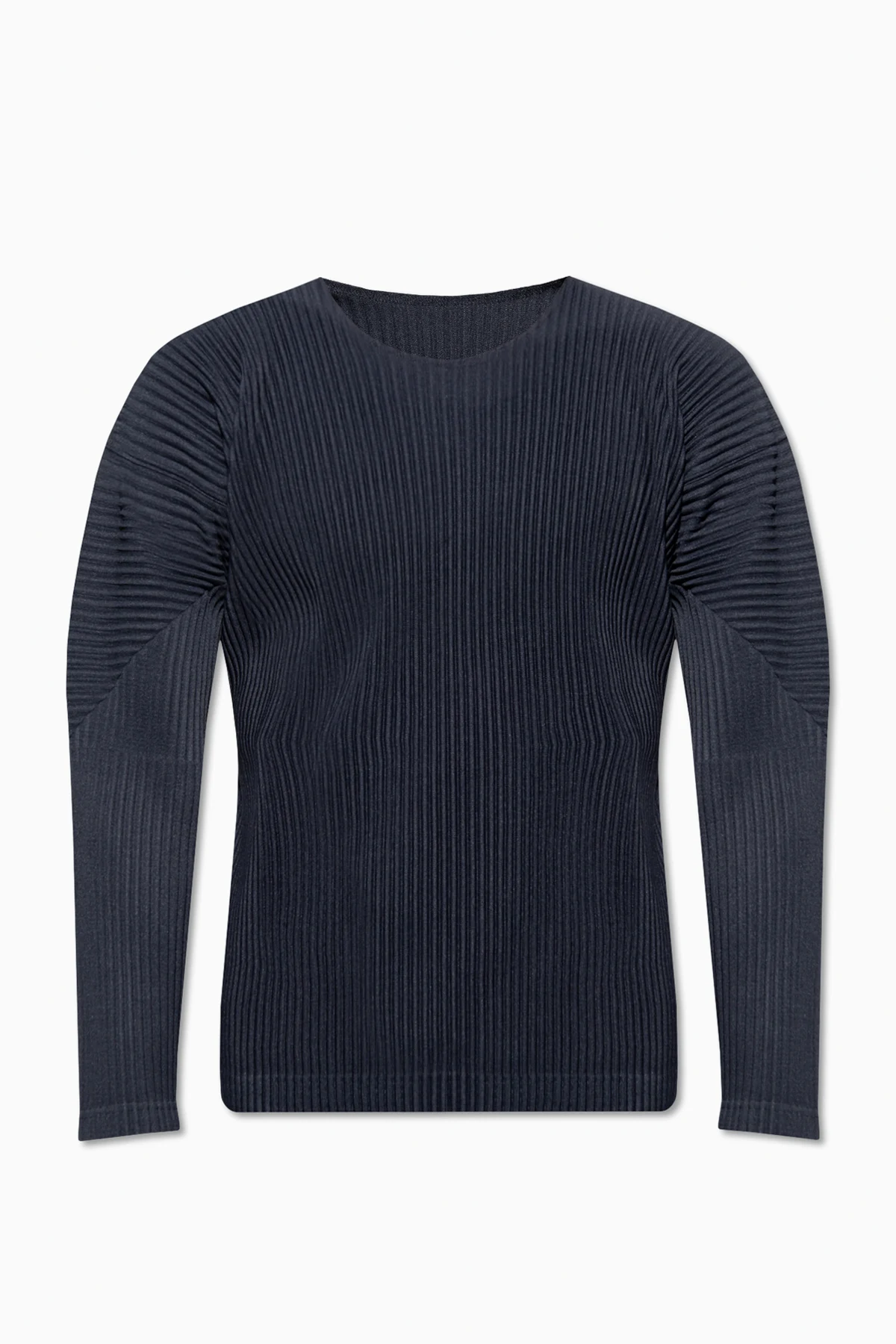 Pleated T-shirt with long sleeves
