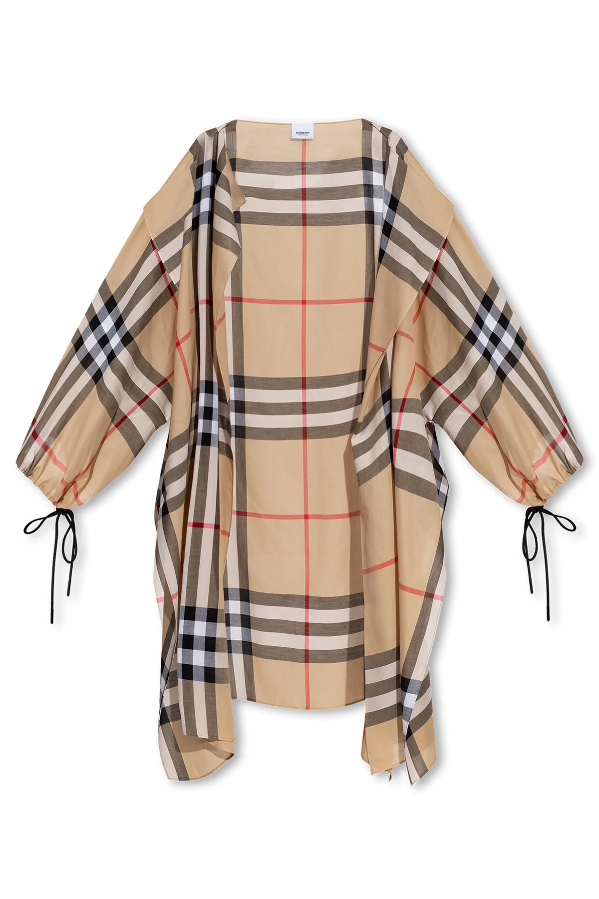 Checked cape
