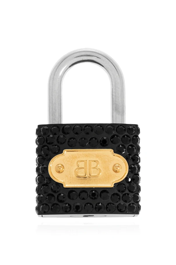 CZARNY Zawieszka w kształcie kłódki