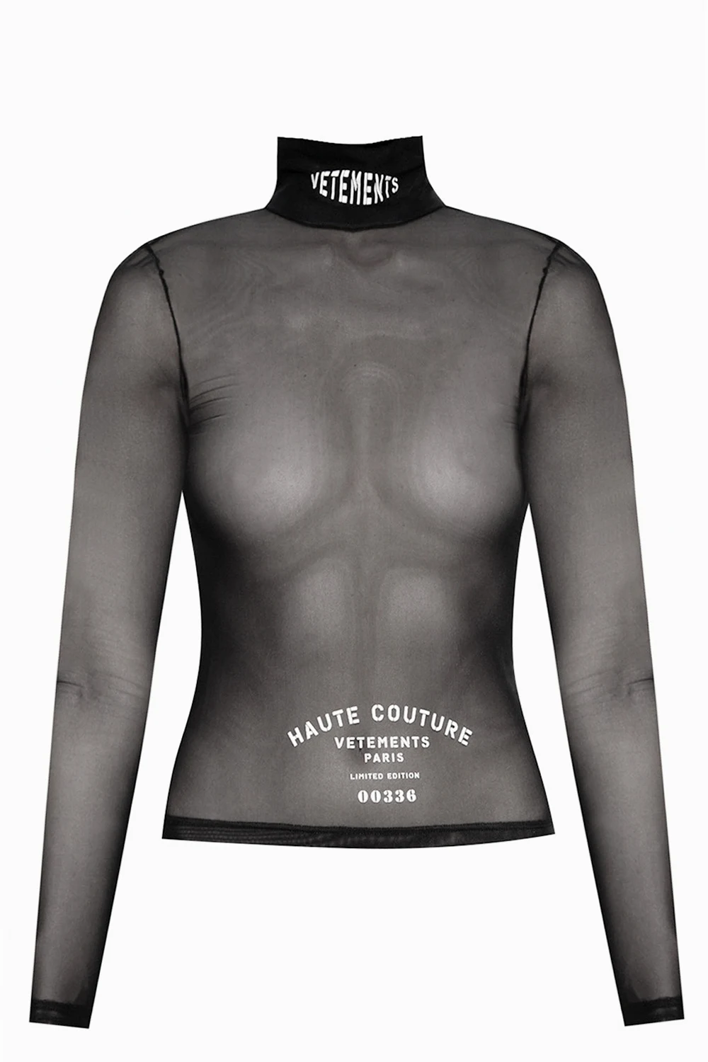 Sheer top with logo