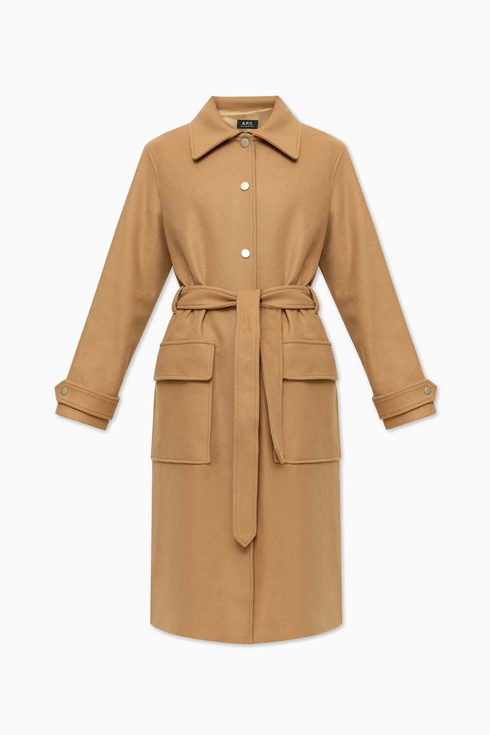 Belted wool coat