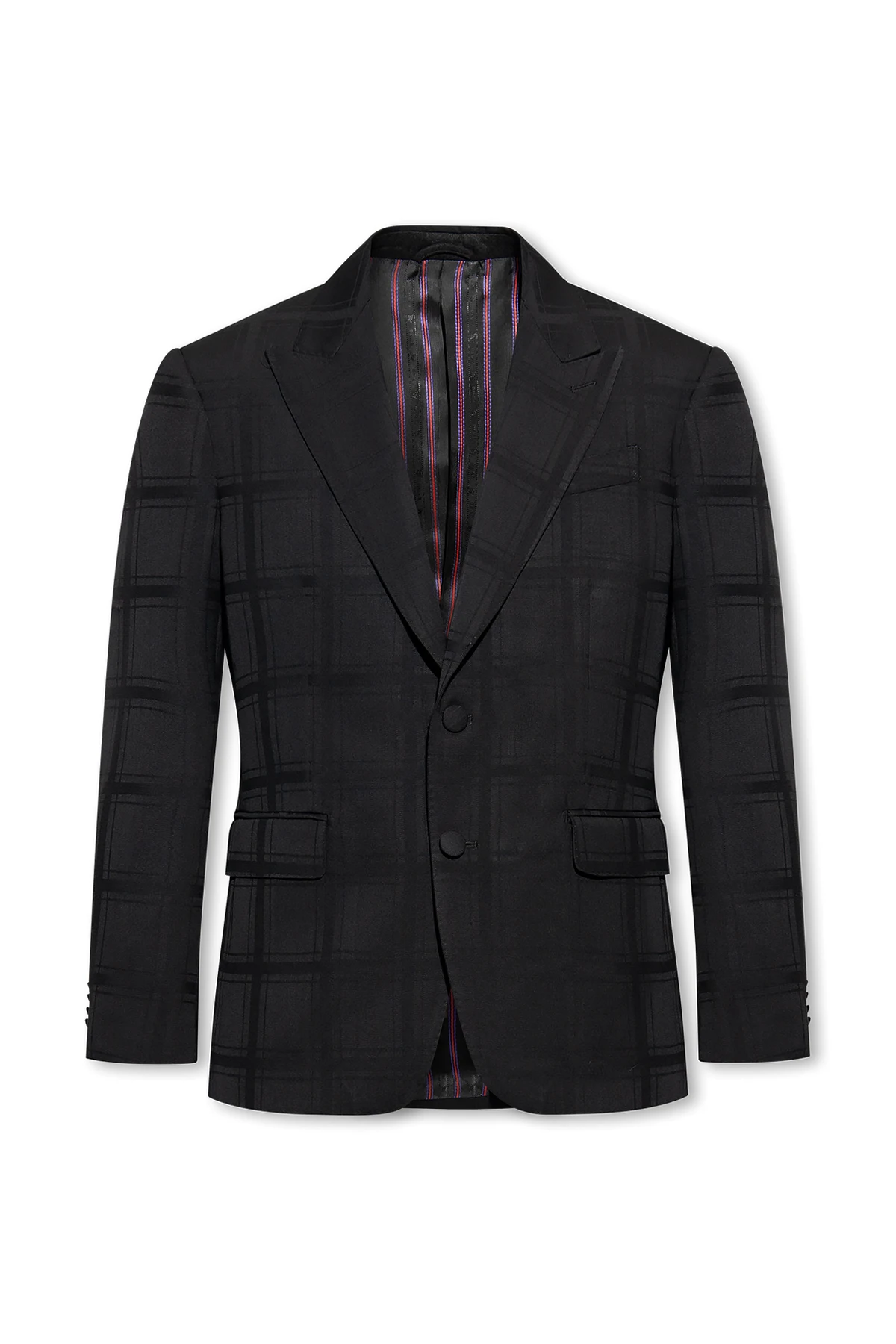 Checked single-breasted blazer