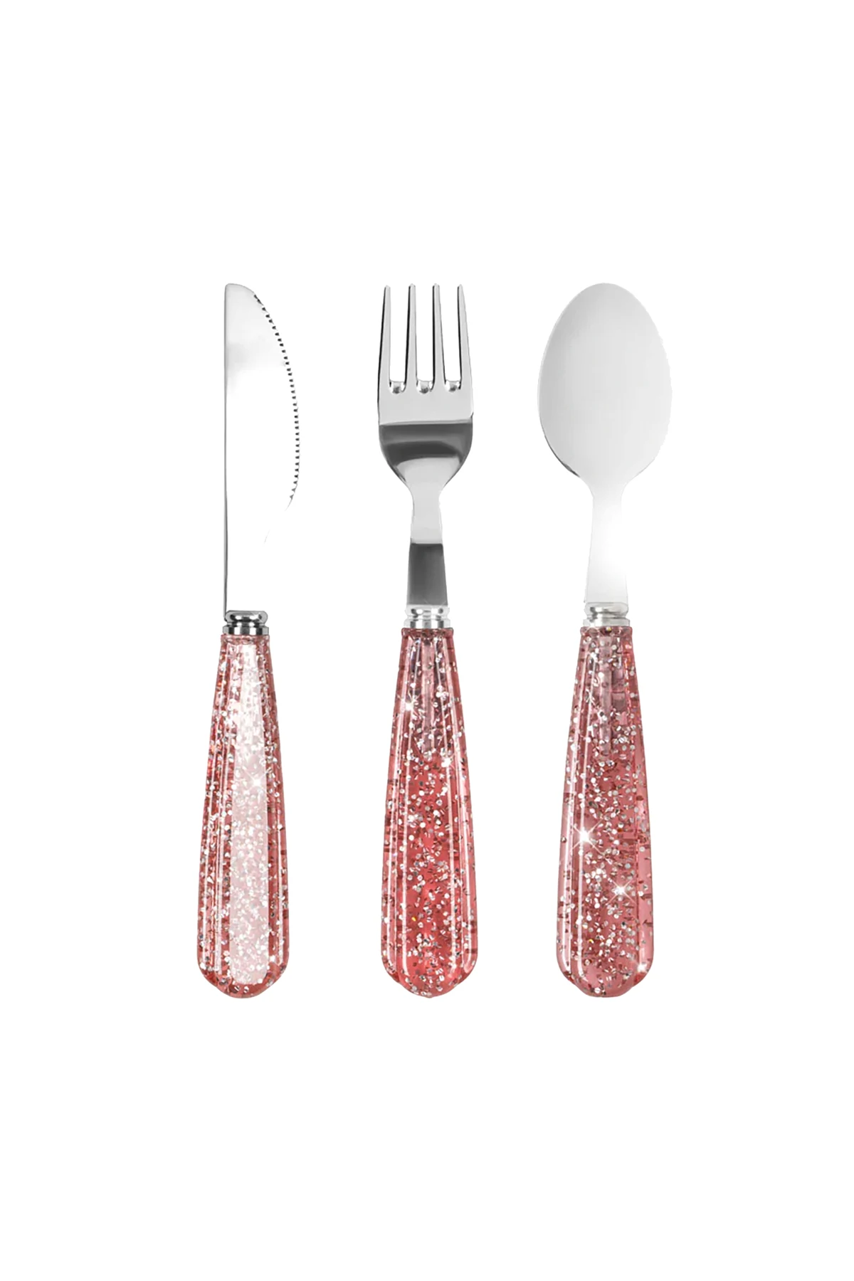 Cutlery with glitter