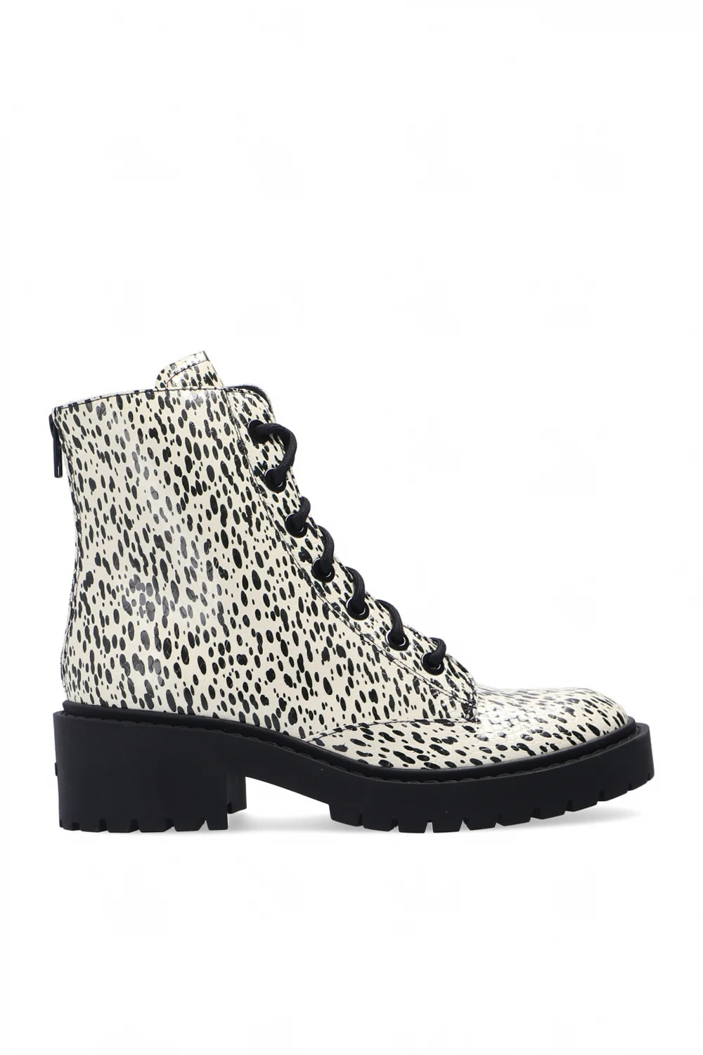 Skórzane botki na obcasie