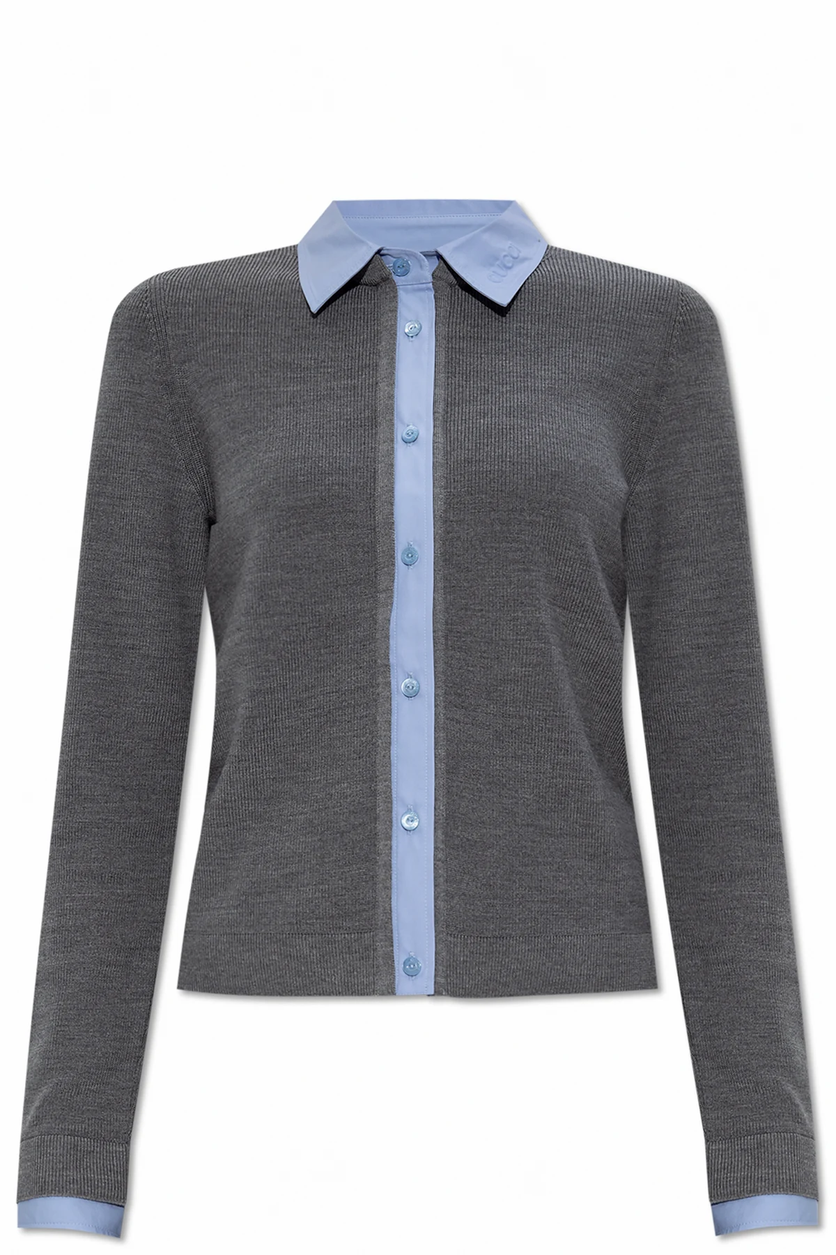 GRAU Cardigan mit Logo