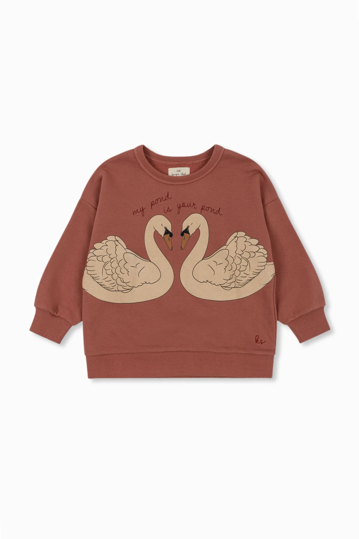 Sweatshirt with swan print