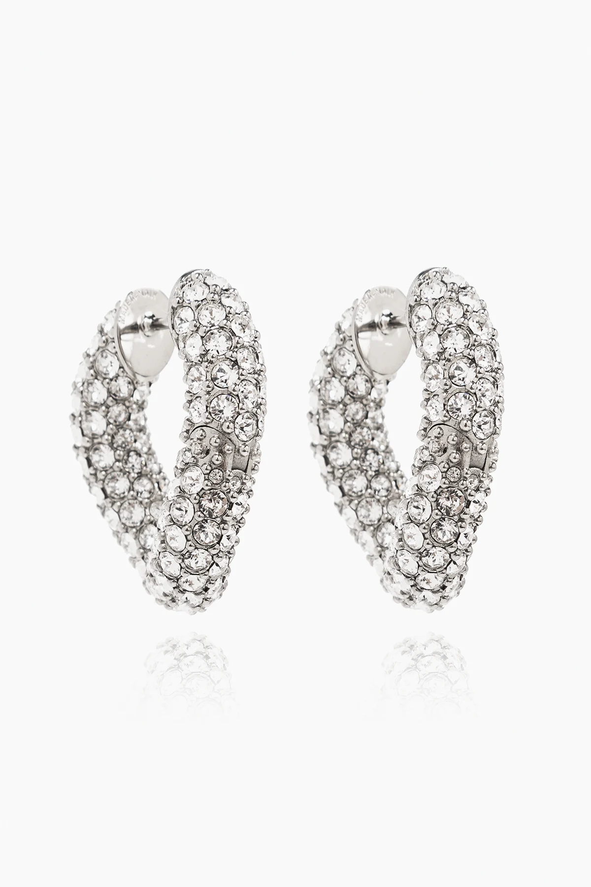 Crystal-bejewelled earrings