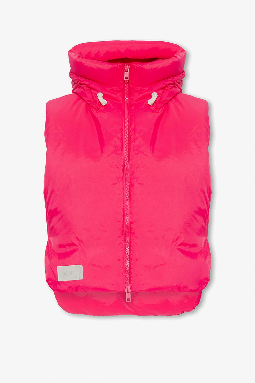 Cropped vest with hood