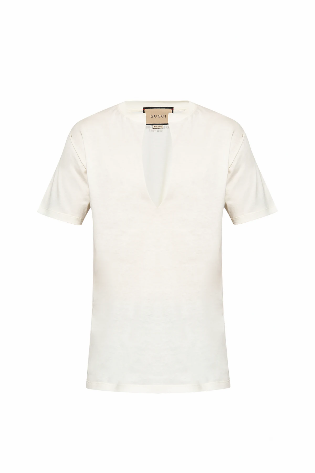 T-shirt with open neck