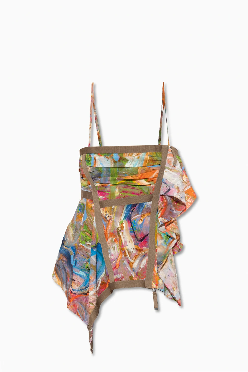 ‘T-ANTUR-PRINT’ asymmetrical top