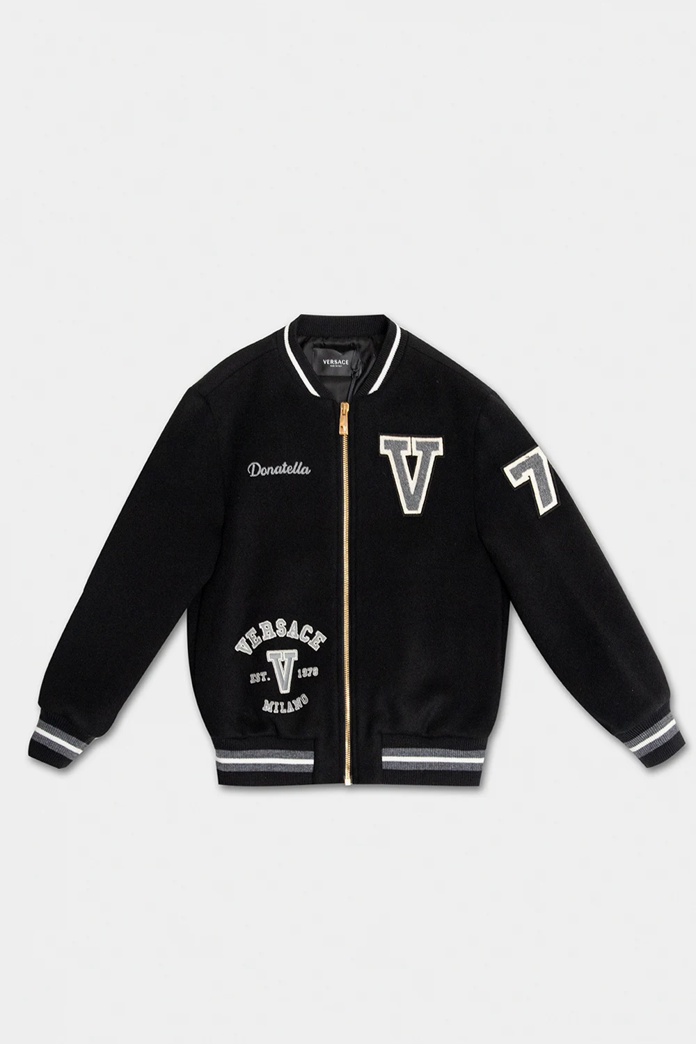 Wool jacket with logo