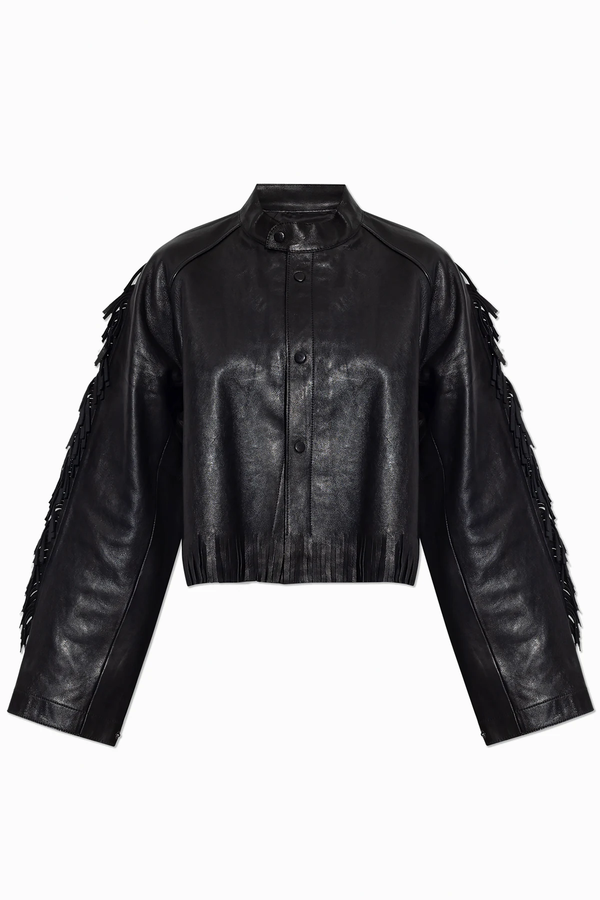 Fringed leather jacket