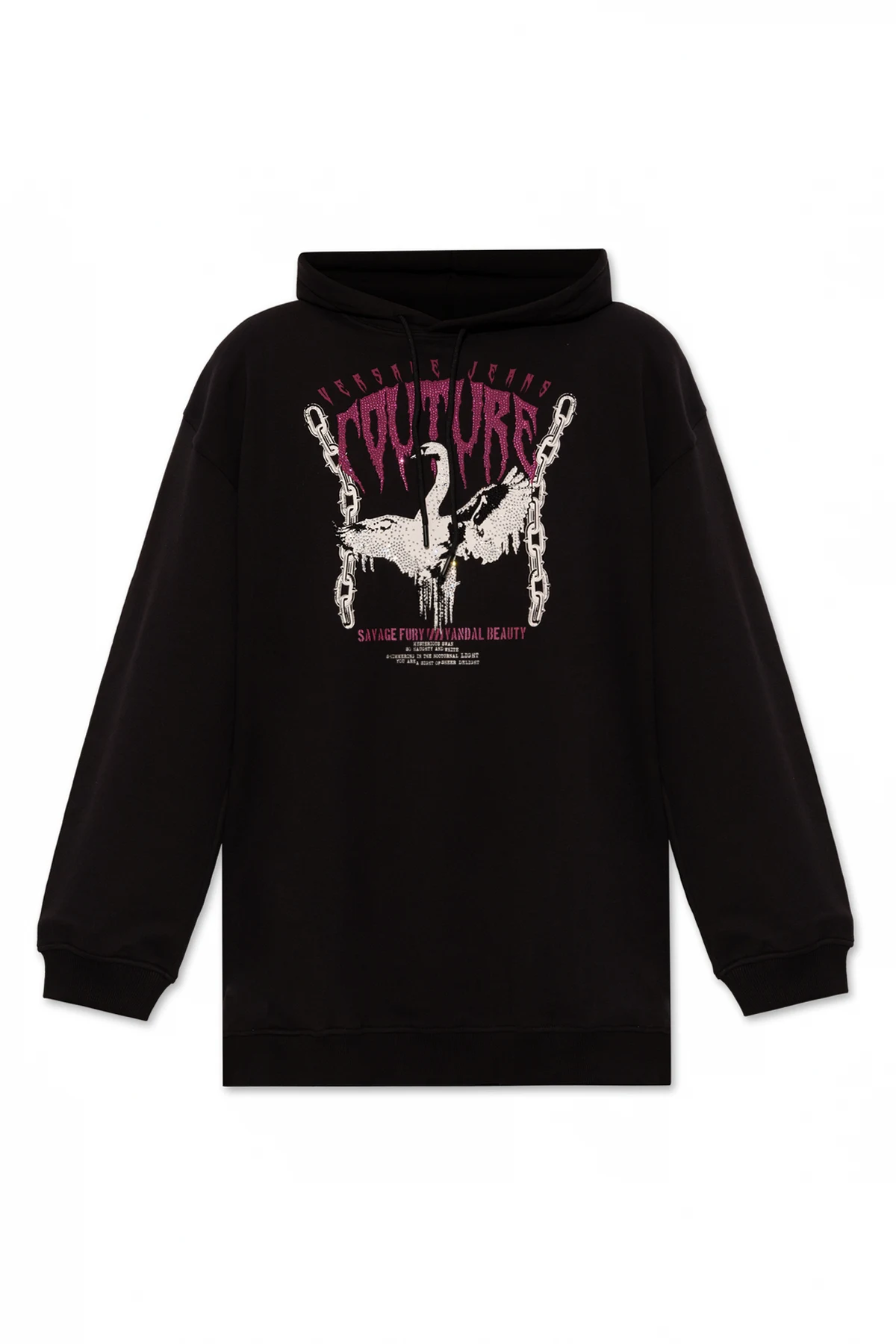 Bluza typu `oversize` z połyskującymi cekinami