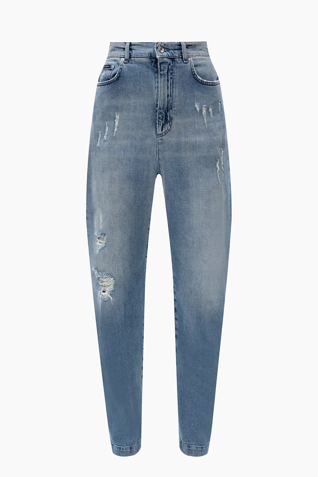 High-waisted jeans