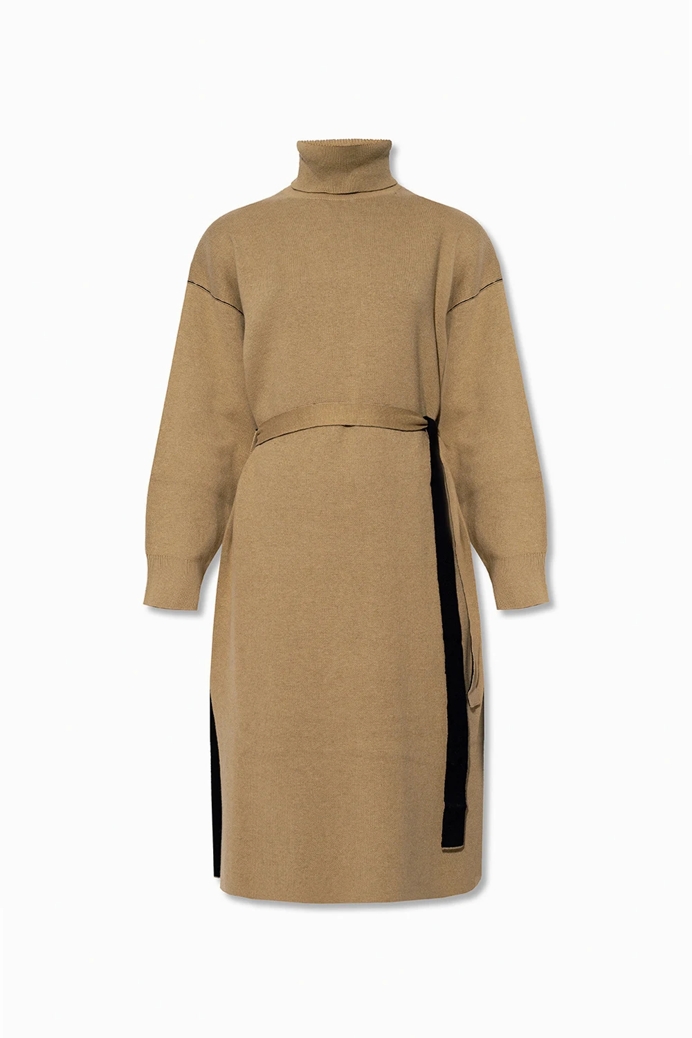 Dress with roll neck