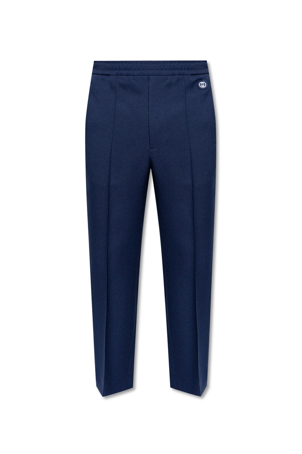 Logo-patched trousers