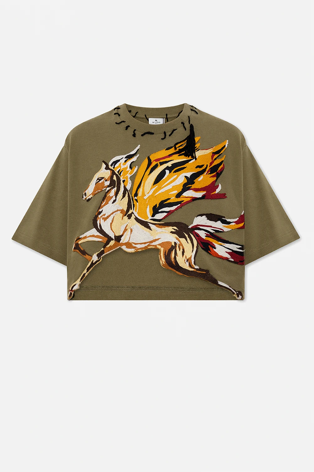 Cropped T-shirt with logo