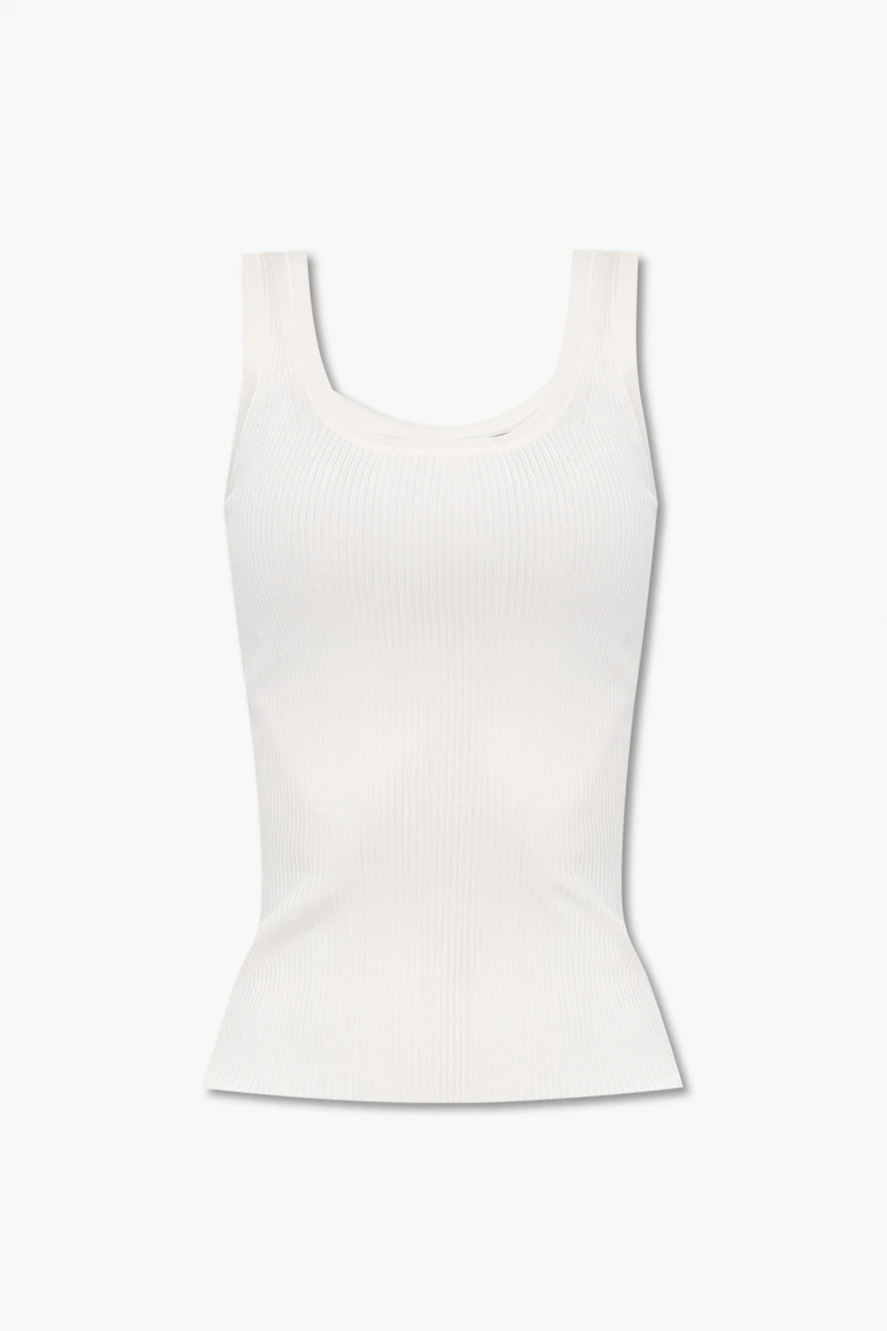 WHITE Ribbed tank top