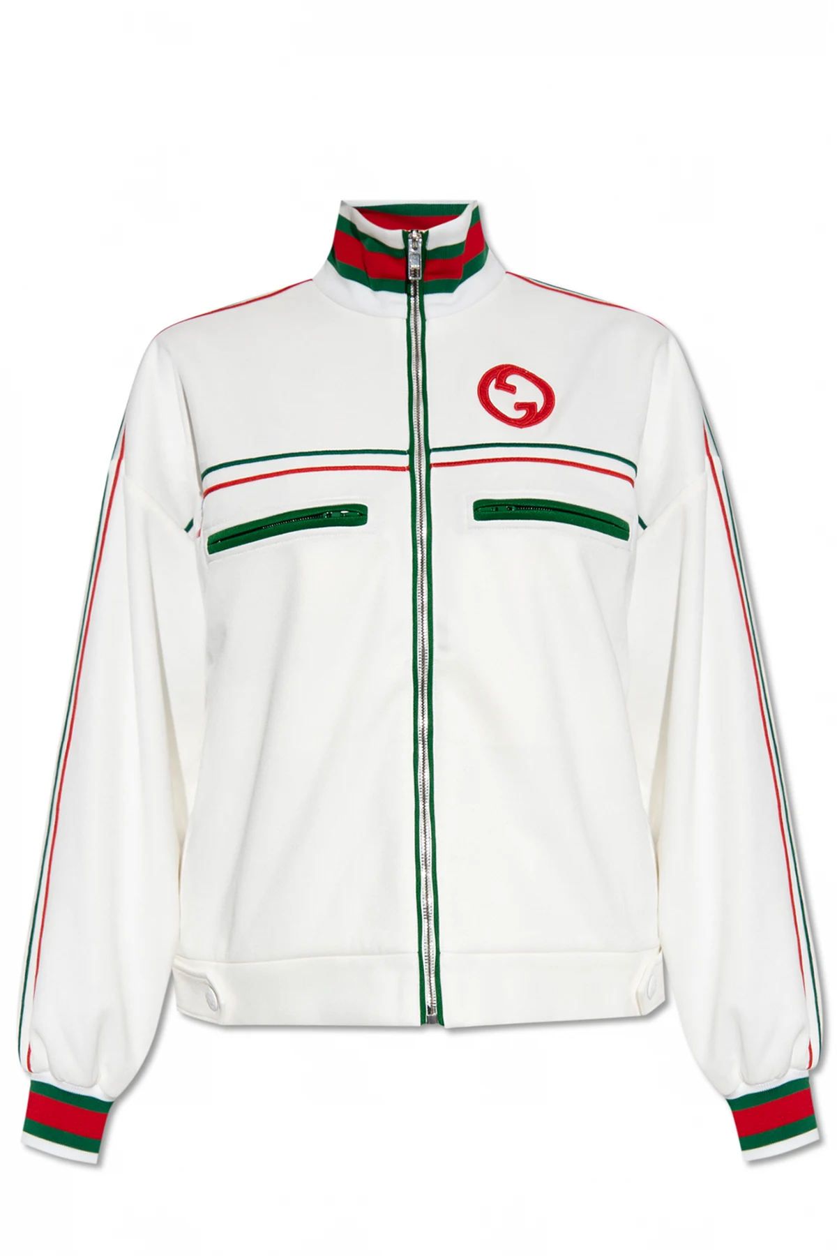 BIAŁY  Bluza ze stójką
