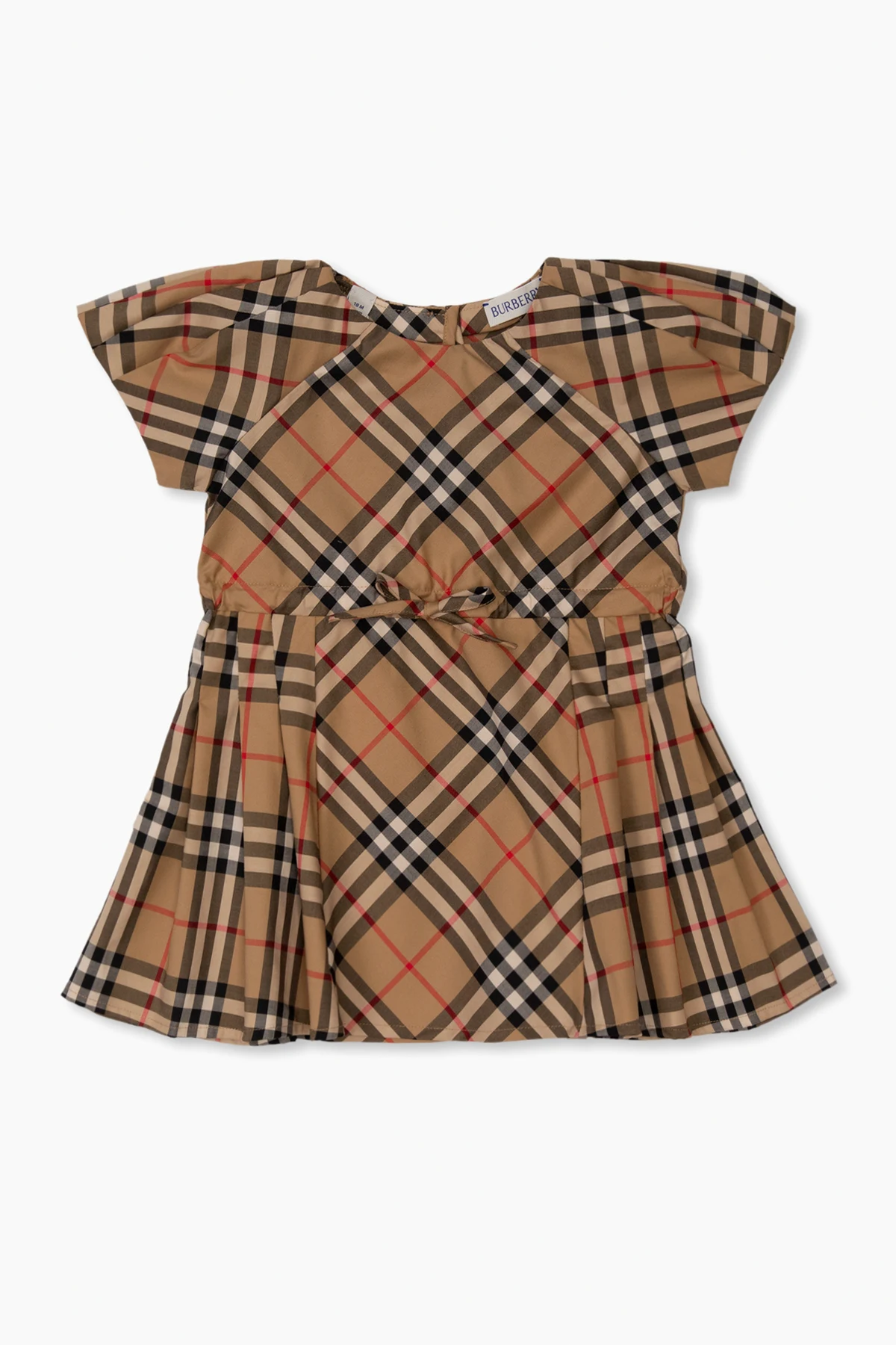 beige Checked dress