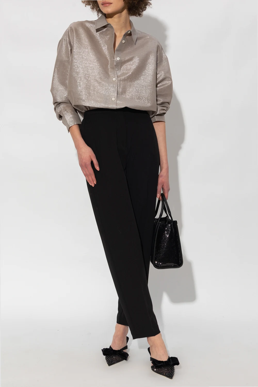 ‘Hallie’ pleat-front trousers