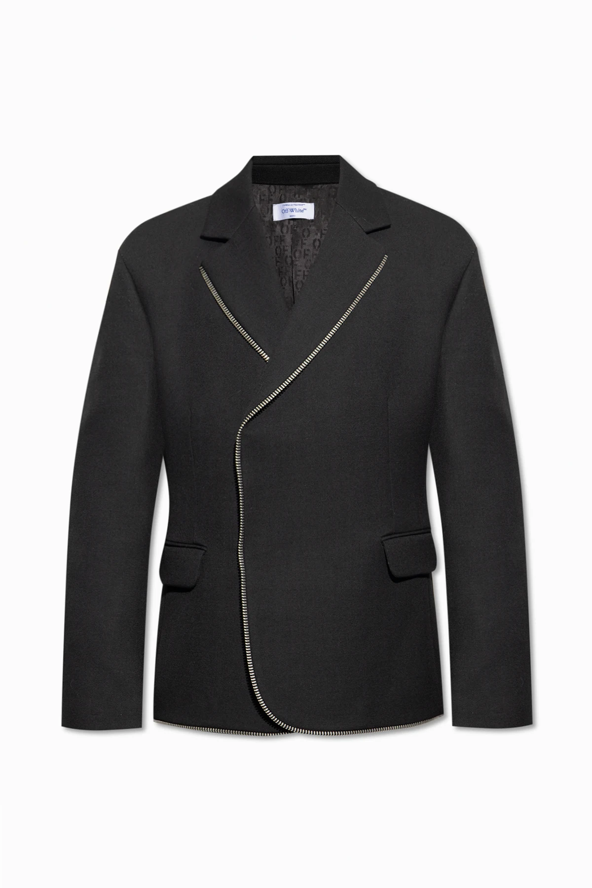Blazer with decorative zip