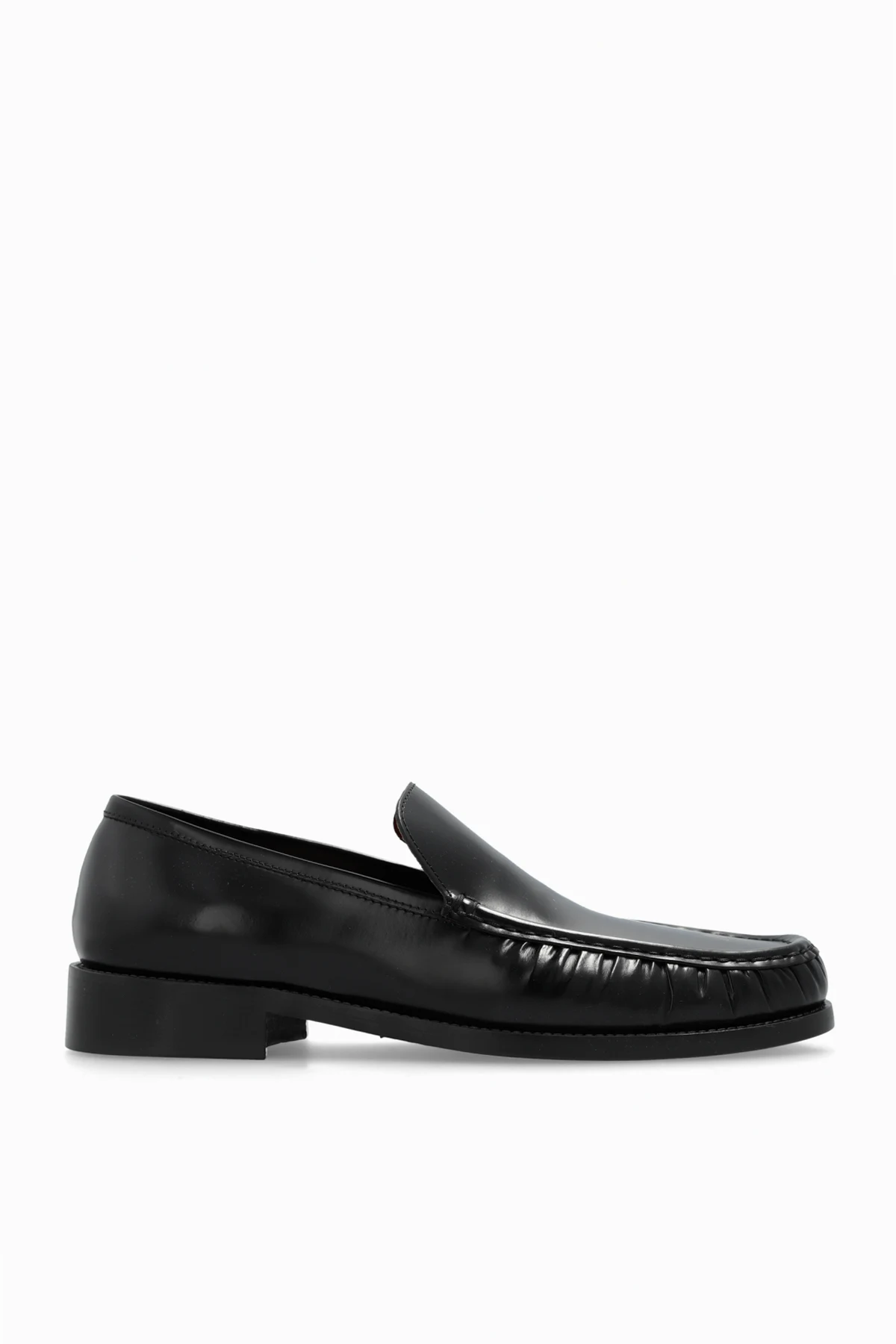 BLACK Leather 'loafers' shoes