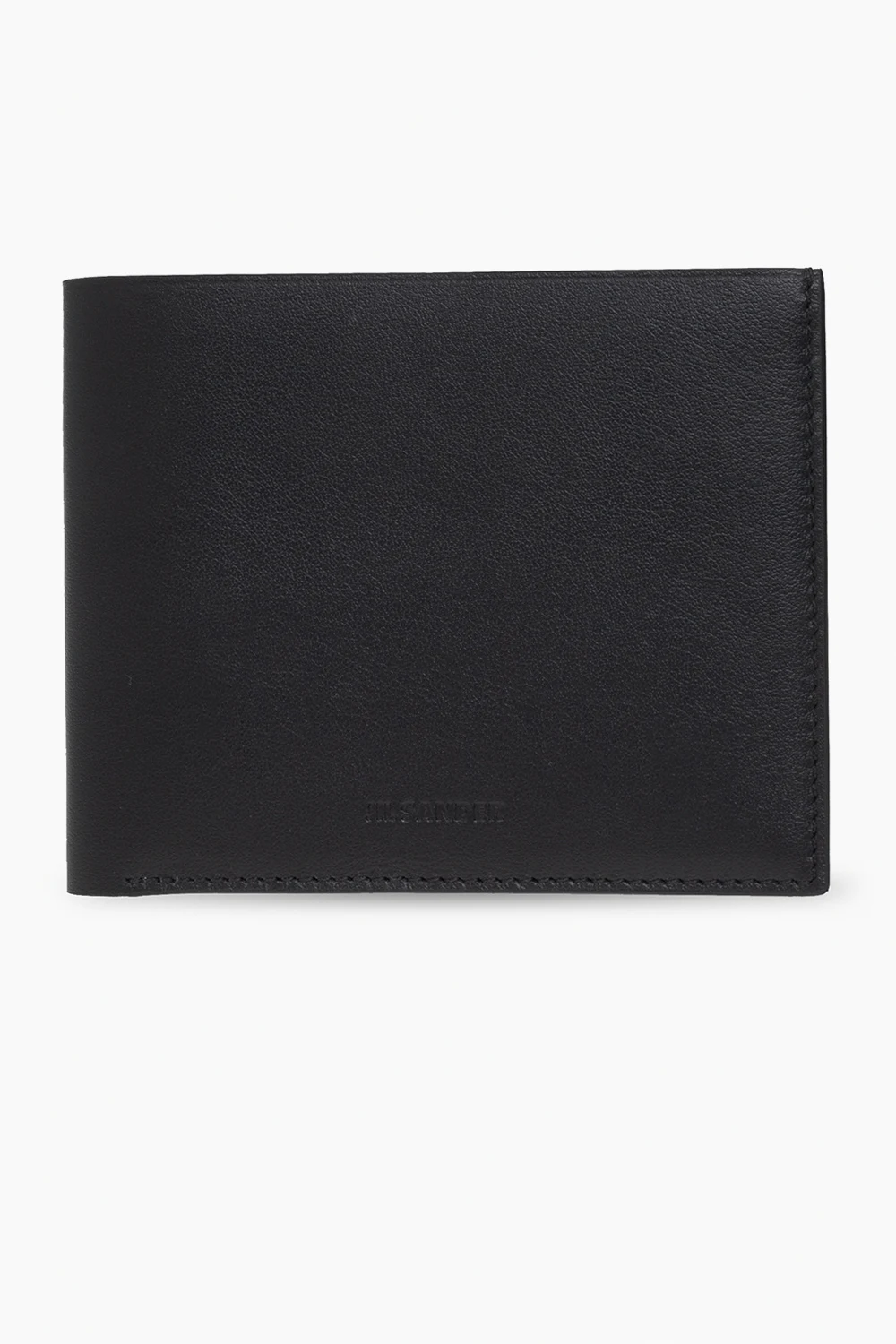 Leather wallet with logo