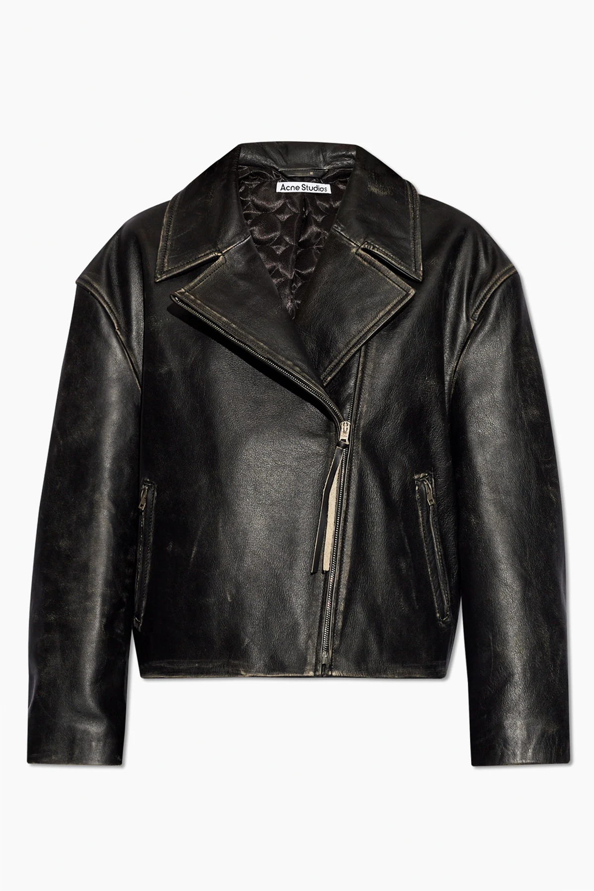 Leather biker jacket