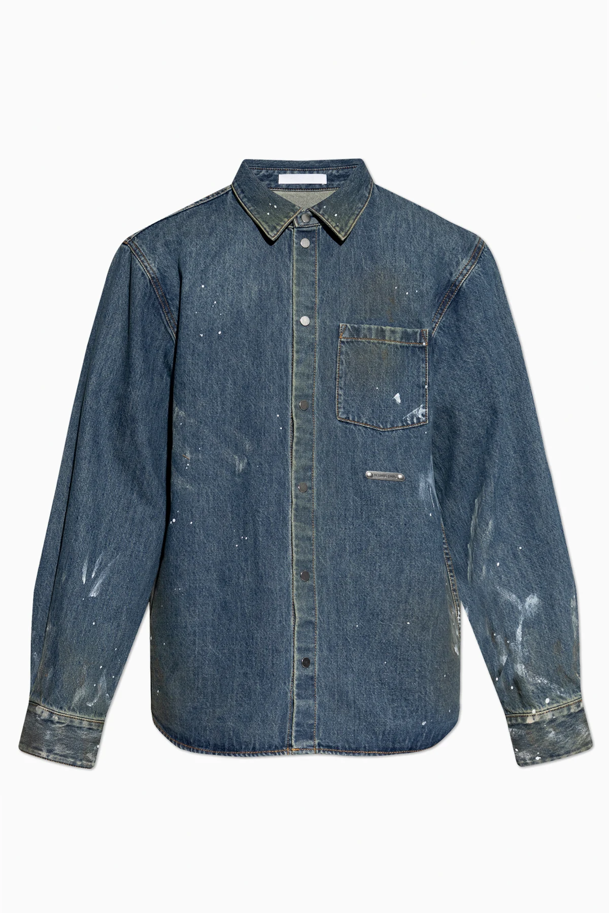 Jeansowa koszula z efektem `vintage`