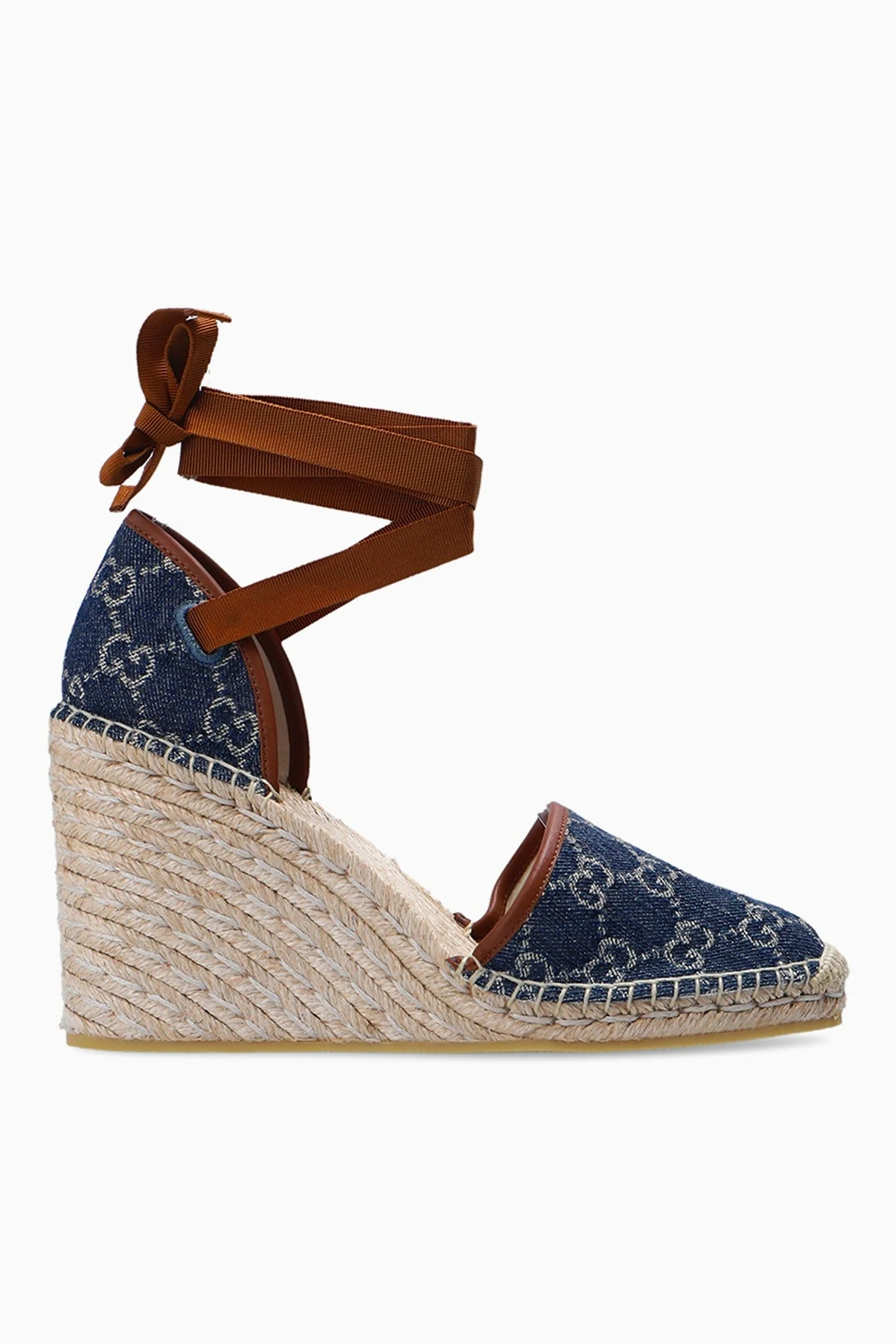 Espadryle na platformie z logo