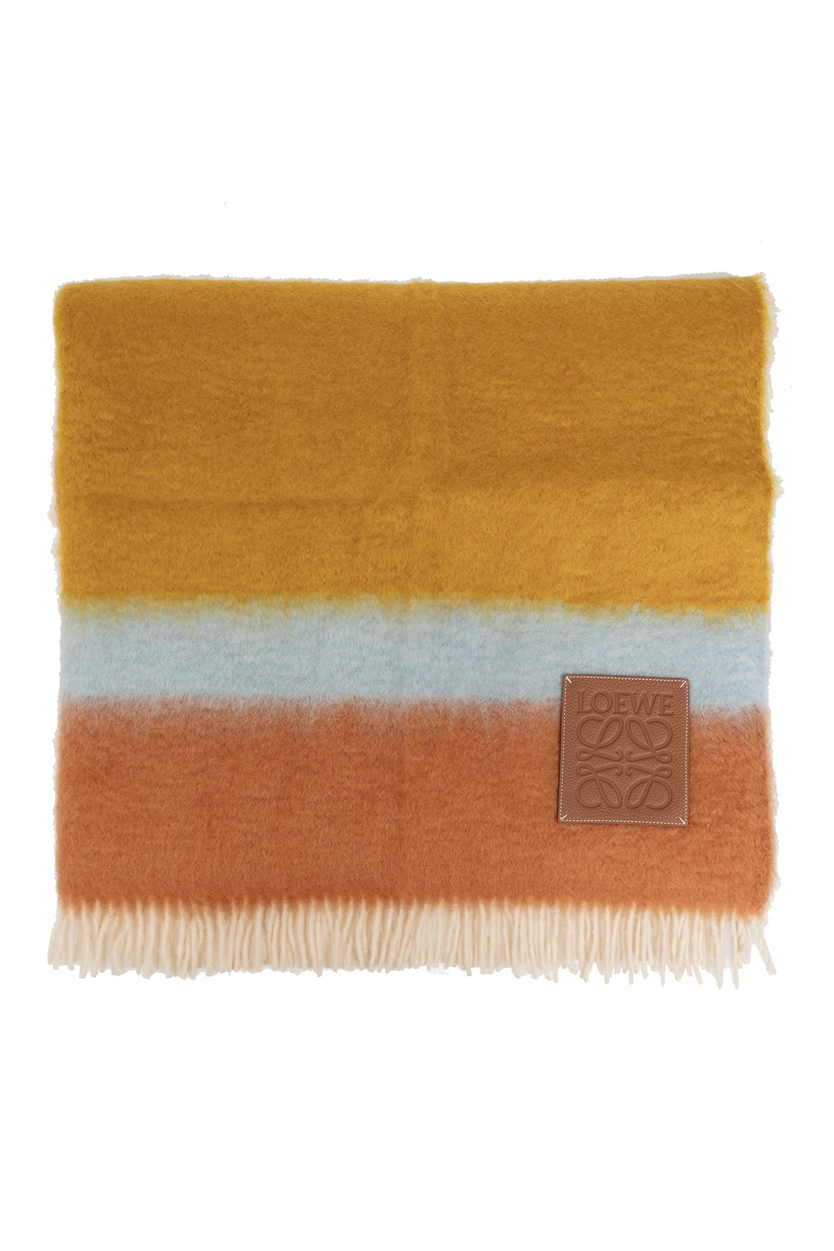 Logo-patched blanket