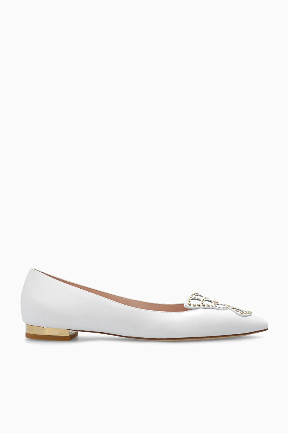 ‘Butterfly’ leather ballet flats