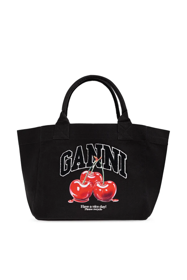 SCHWARZ Shopper-Tasche mit Logo