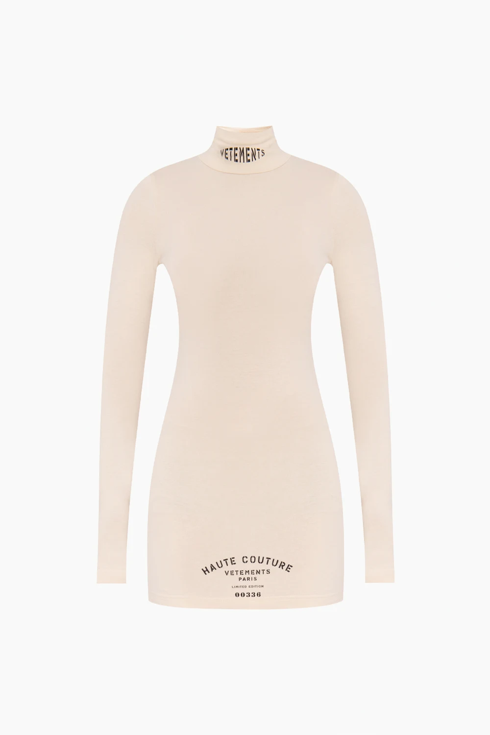 Dress with standing collar