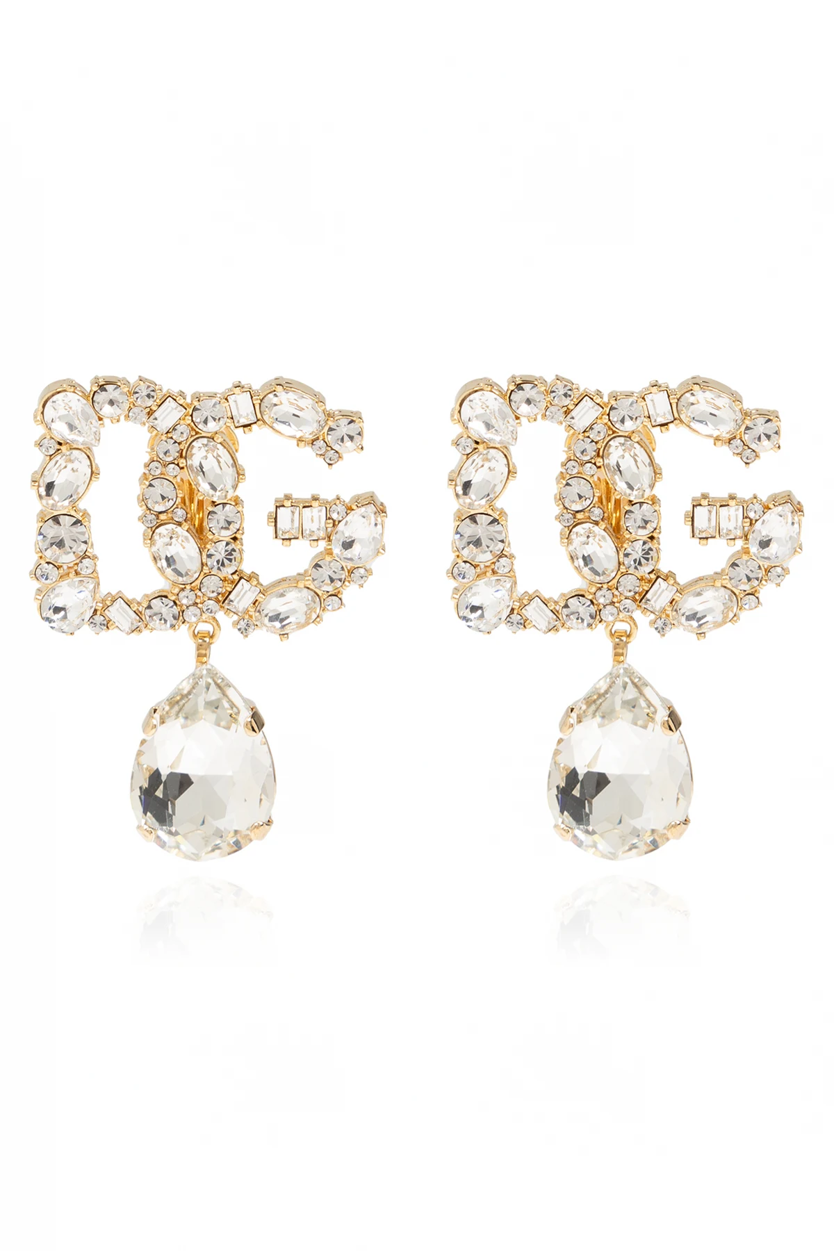 Crystal clip-on earrings
