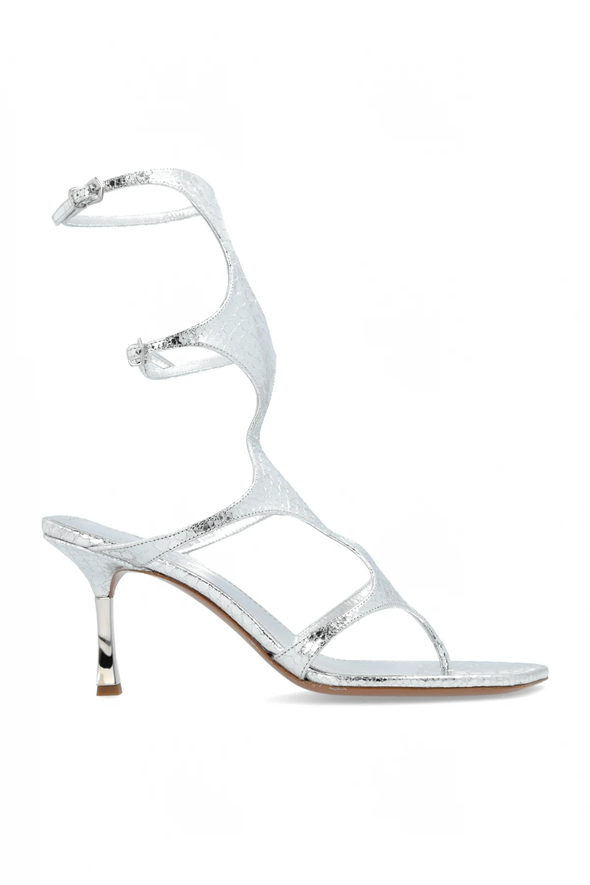 SILVER ‘Uma’’ high-heeled sandals
