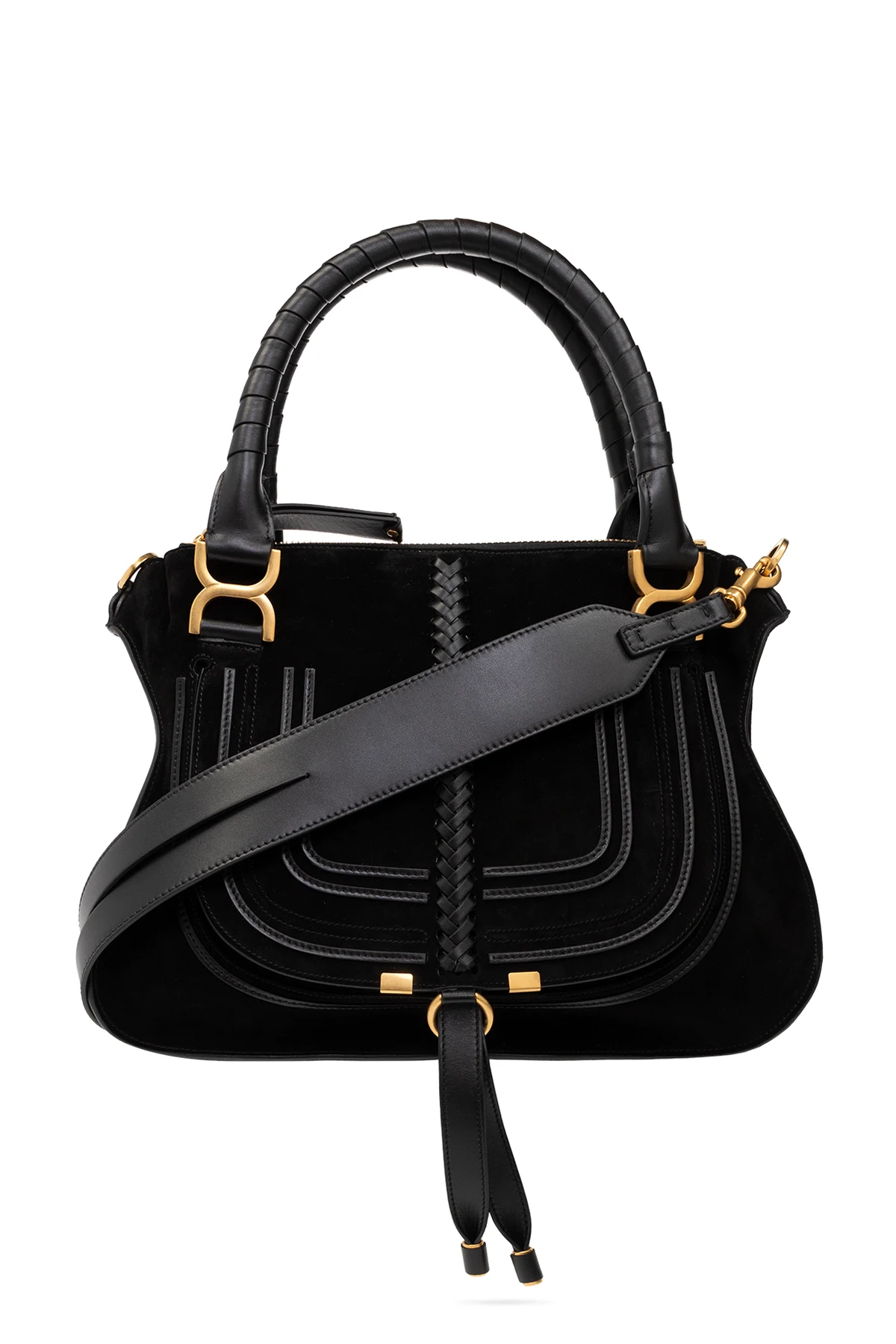 ‘Marcie Medium’ suede shoulder bag