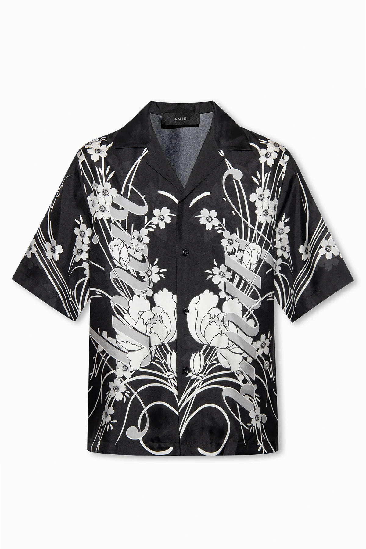 Jedwabna koszula z motywem kwiatowym