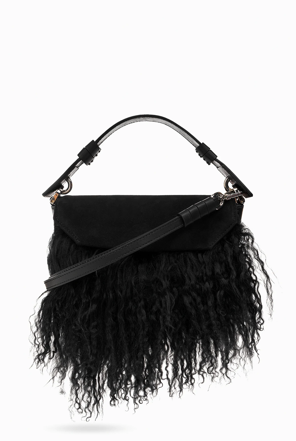 Suede shoulder bag