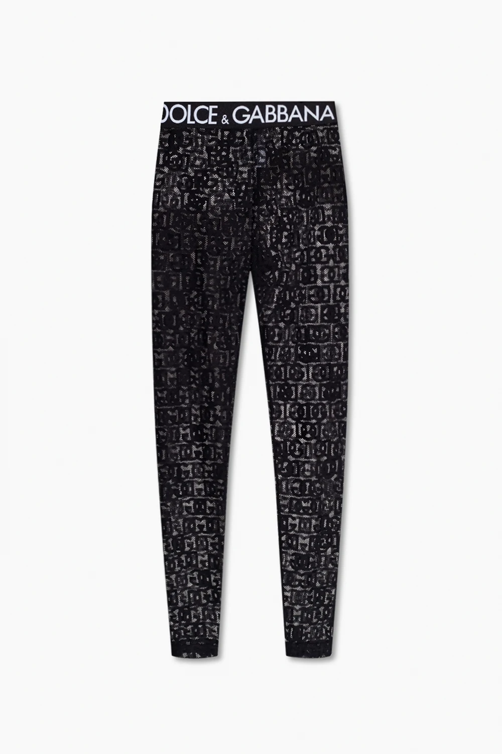 Openwork leggings with logo