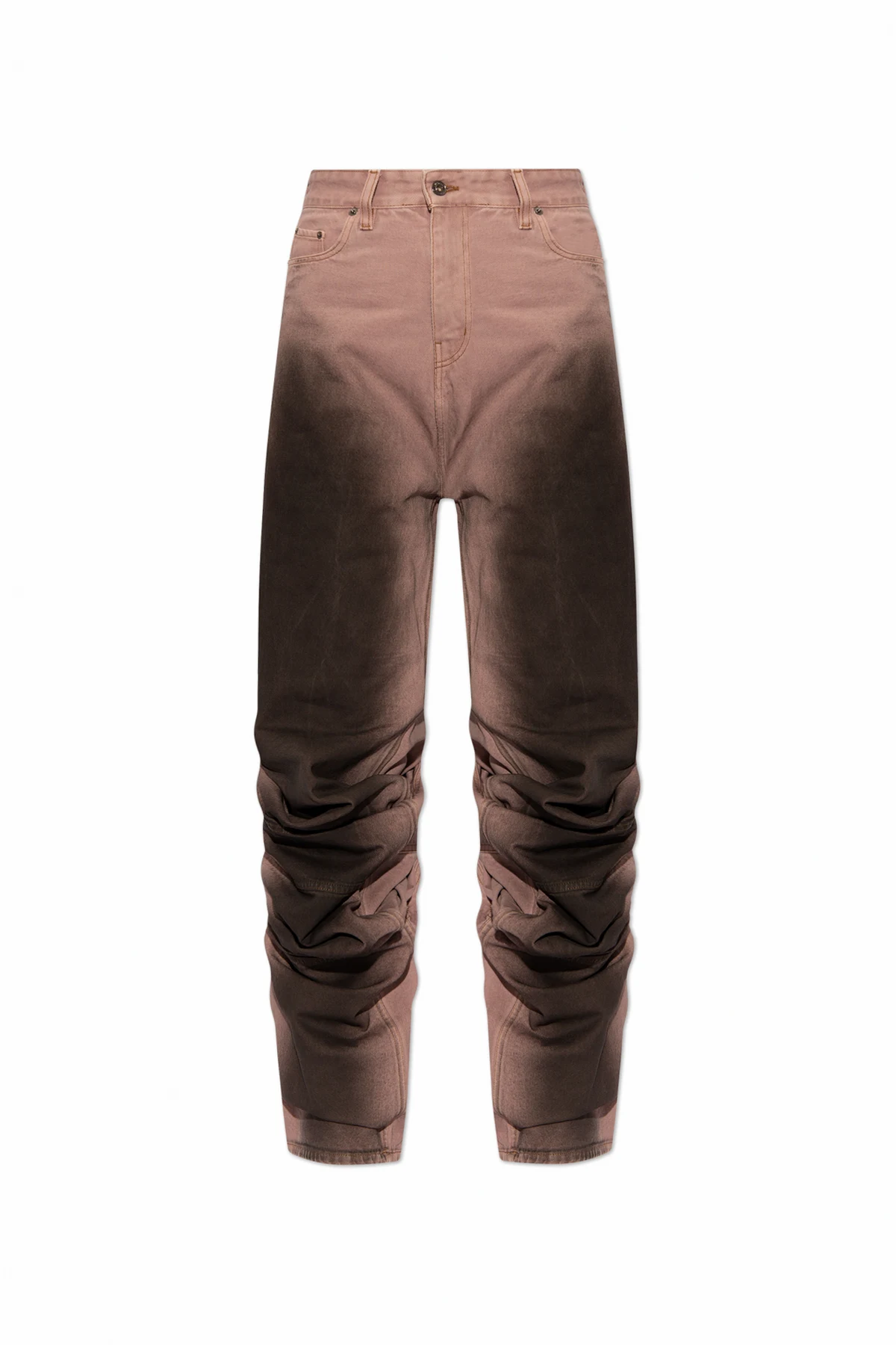 Jeansy z zaszewkami na nogawkach